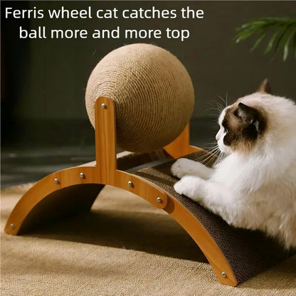  2 in 1 Wooden Sisal Cat Scratching 