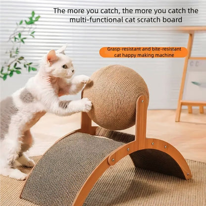 2 in 1 Wooden Sisal Cat Scratching 