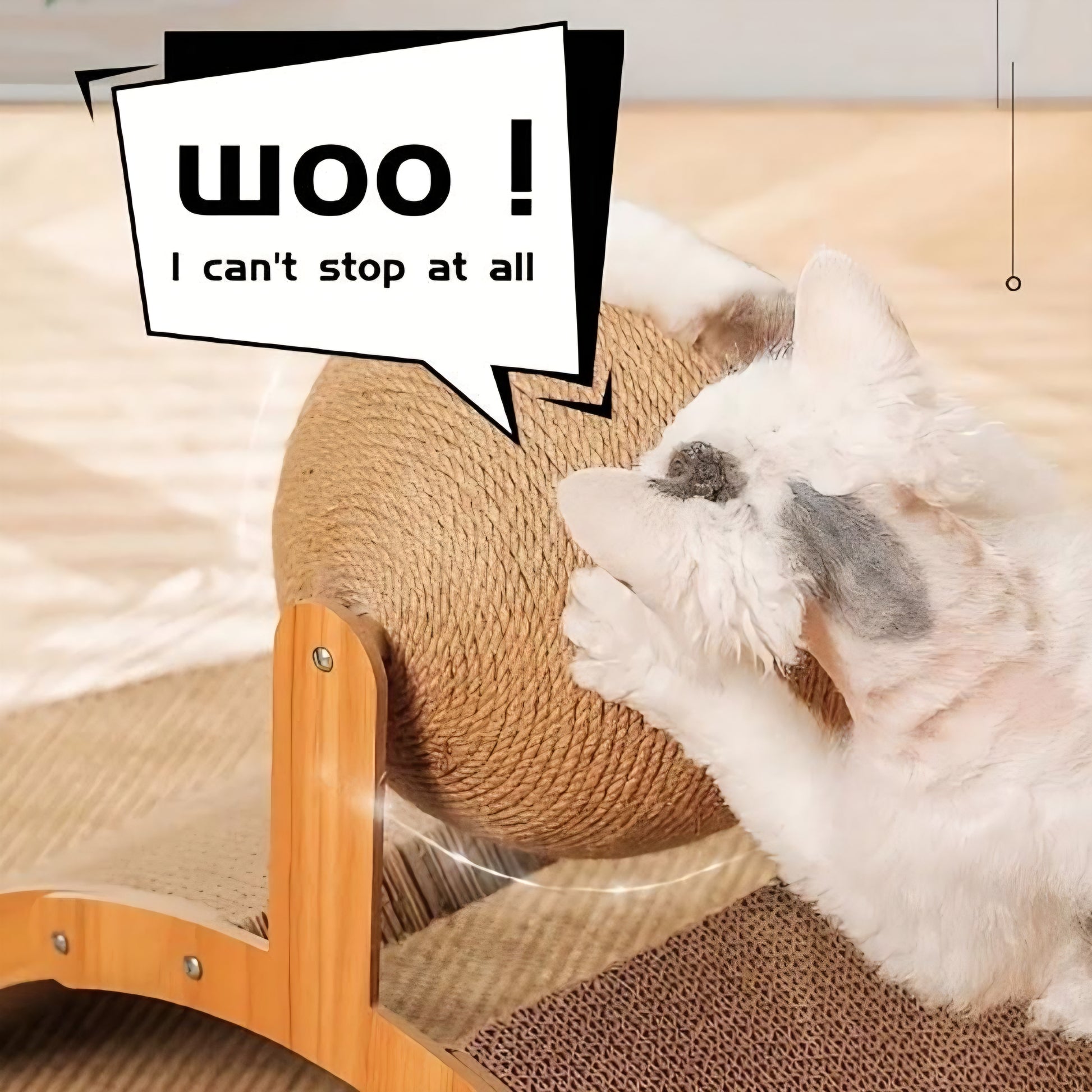  2 in 1 Wooden Sisal Cat Scratching 