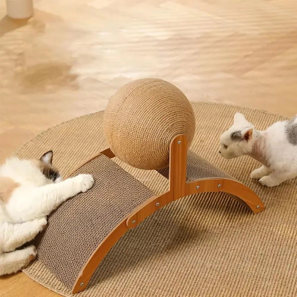  2 in 1 Wooden Sisal Cat Scratching 