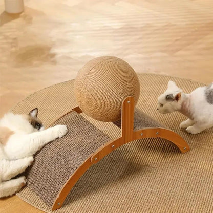  2 in 1 Wooden Sisal Cat Scratching 