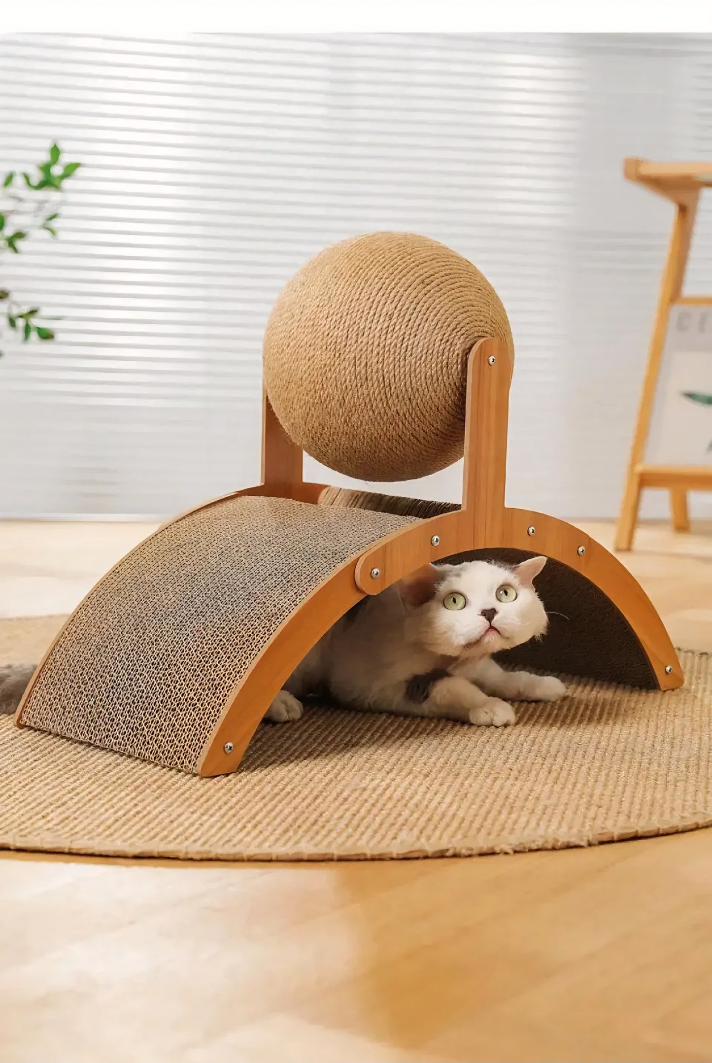  2 in 1 Wooden Sisal Cat Scratching 